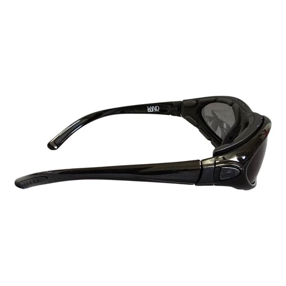 Wynd Blocker Wind Resistant Sunglasses Motorcycle Riding Black Cushion Wrap - Picture 3 of 14